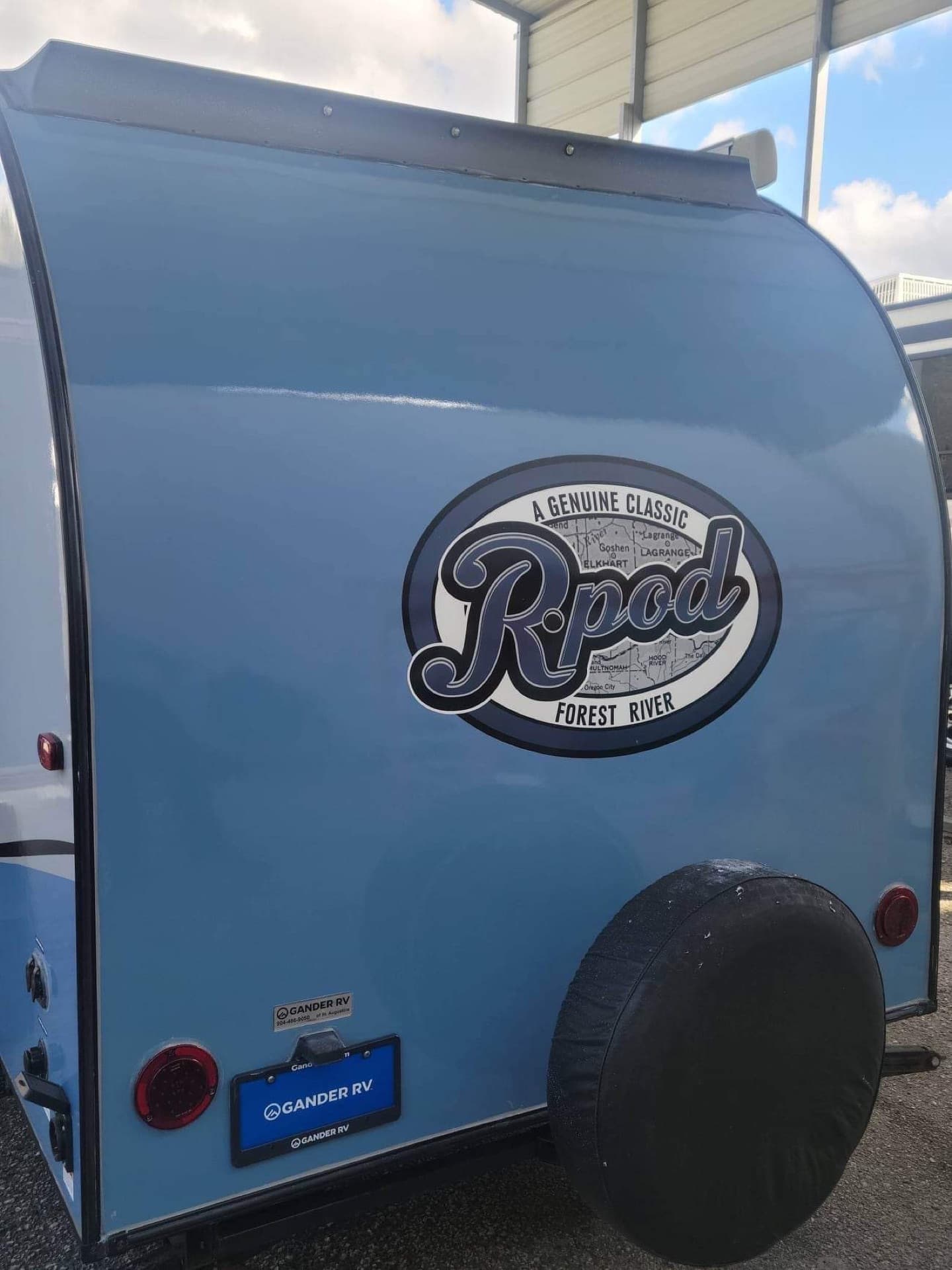 Freshly detailed RV exterior